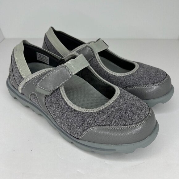 Propet Womens WAA003J Gray Onalee Mary Jane Hook & Loop Size 8.5 Walking Shoes - Picture 2 of 10